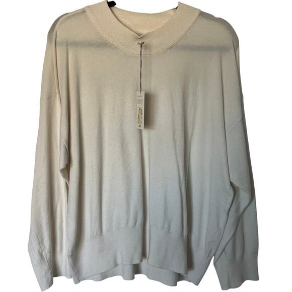 A New Day Women's Cream Fine Gauge Crewneck Sweater - Size XXL - NWT - Picture 1 of 7
